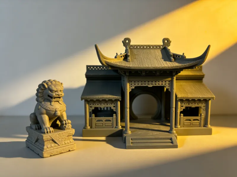 苏式风格中式门楼 家居造景装饰