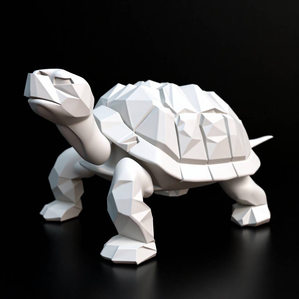 Poly Turtle 3D Printer Files | 3MF File | Low Poly Turtle | Creality Cloud