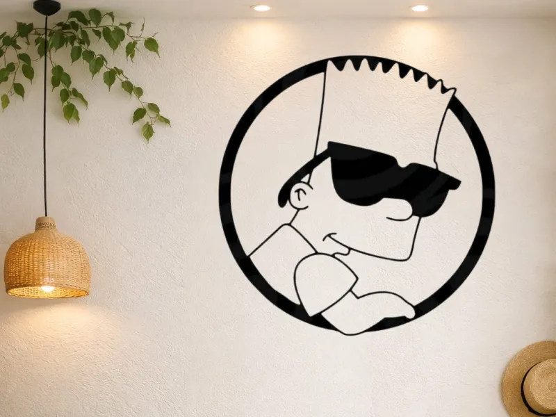 Silueta Bart Simpson con gafas
