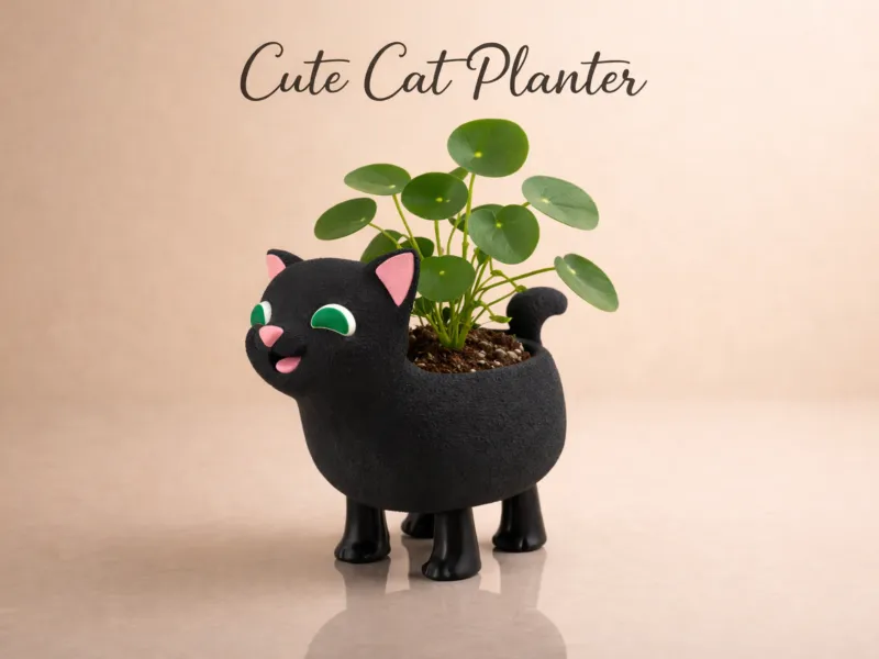 Cute Cat Planter - No AMS