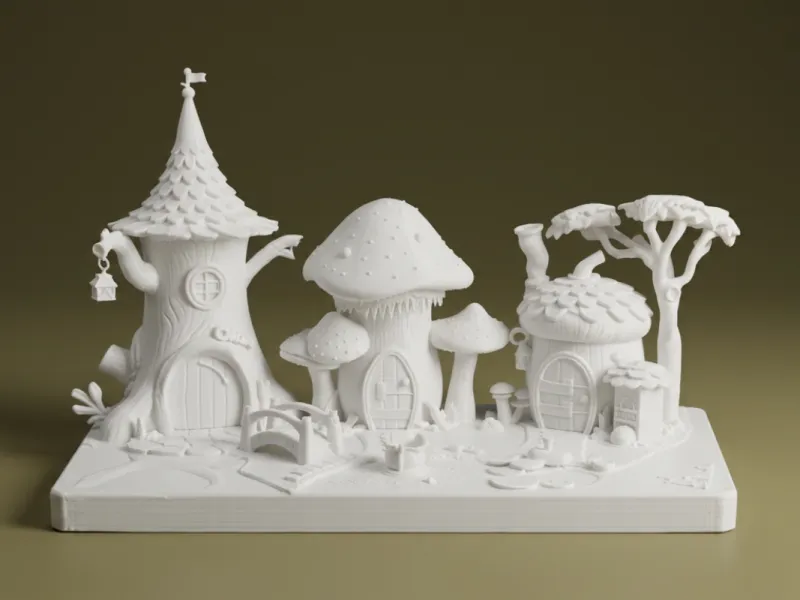 Fairy Village - Fantasy 3D Model