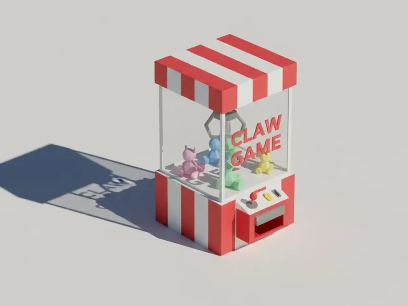 Low-Poly Arcade-Greifautomat