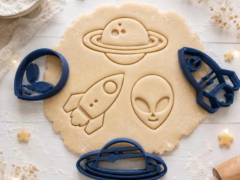 Conjunto de Cortadores de Biscoitos Tema Espacial