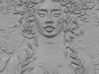 Marigold - relief sculpture
