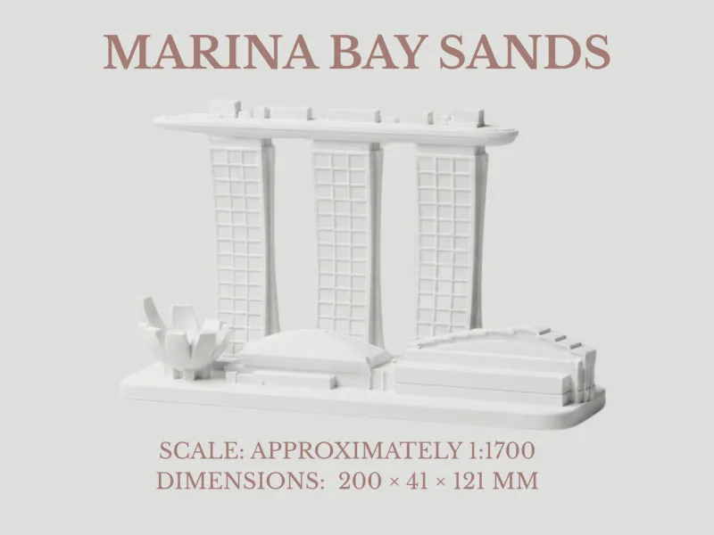 Marina Bay Sands - 1:1700 Scale 3D Model
