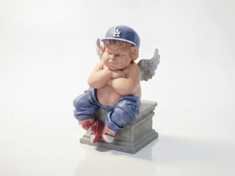Sat Mollig Cherub Engelbeeldje Fantasy 3D Printbaar
