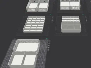 Stackable Crates with Organizer Trays