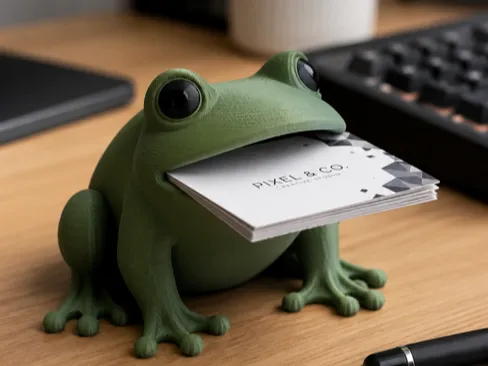 Frog Card Holder — Desk Organizer
