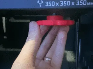 K2 Plus bed level adjustment knob