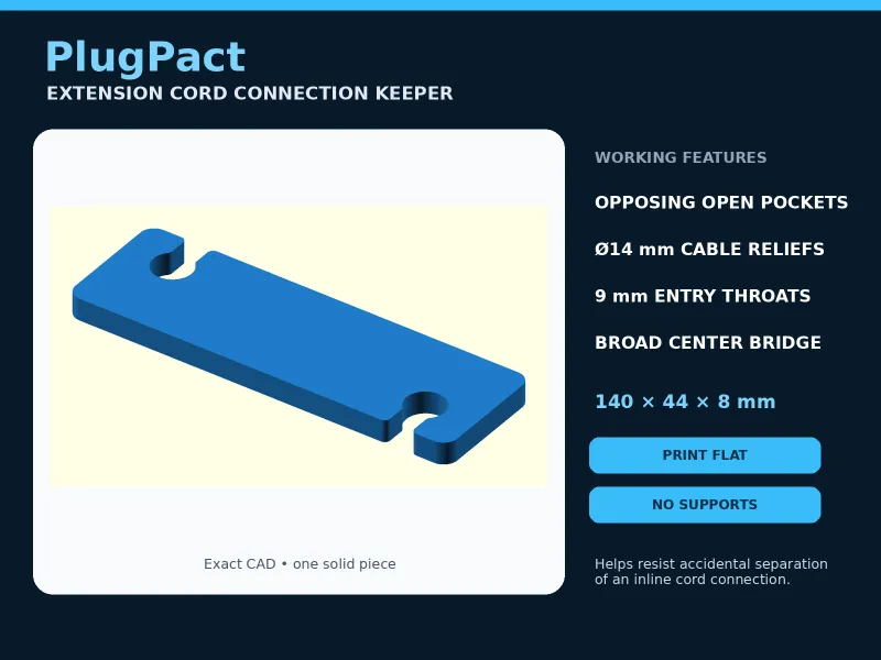 PlugPact: Extension Cord Connection Keeper