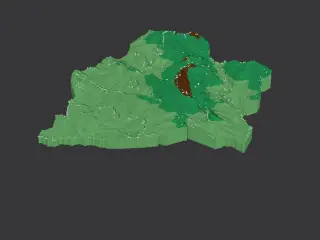 Municipalities of San Marino. 3D Map puzzle (9-piece)