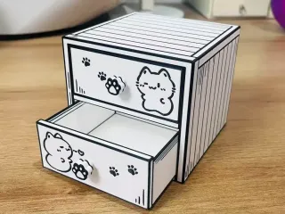 黑白漫画风格的抽屉