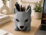 Wolf Pen Holder-Modern Desk Organizer-0