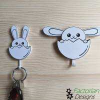 WALL KEY HOLDER - FUNNY AND CUTE BUNNEY KEY HANGER-2