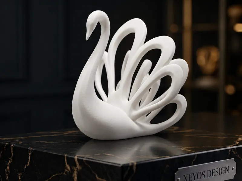 Elegant Abstract Peacock Statue