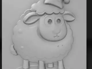 sheep with Christmas candy