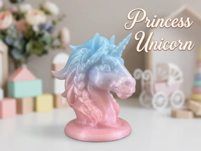 Buste de licorne princesse