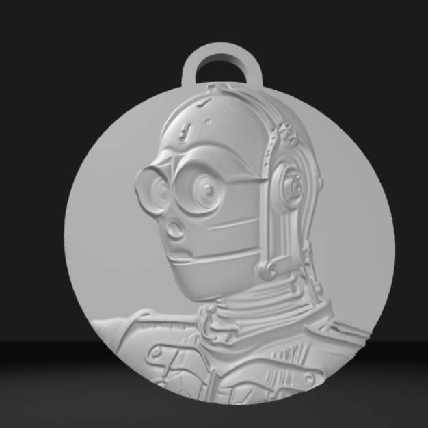 keychain with the robot c-3po from star wars