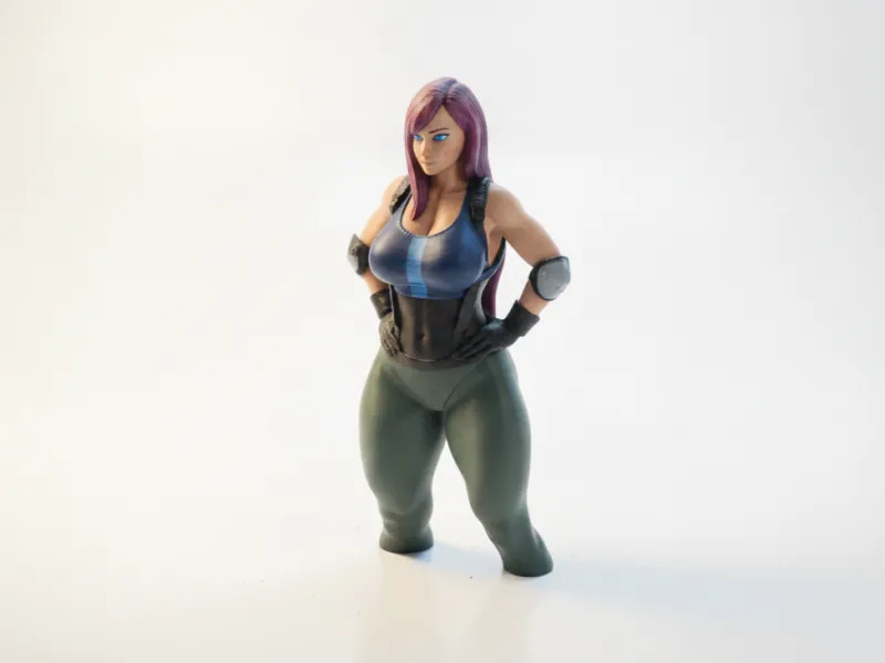 Figurine imprimable en 3D de combattante de MMA sexy
