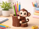 Cute Monkey pencil holder-0