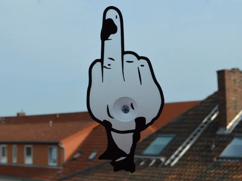 Duckyou – Fun car window sticker with suction cup