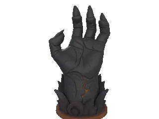 Monster hand stand decoration.