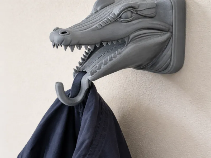 Crocodile Head Wall Hanger Coat and Key Holder Hook