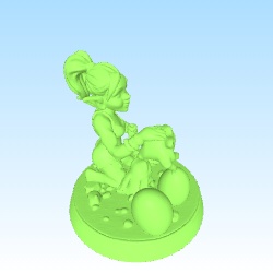 goblin girl nursing new born squid