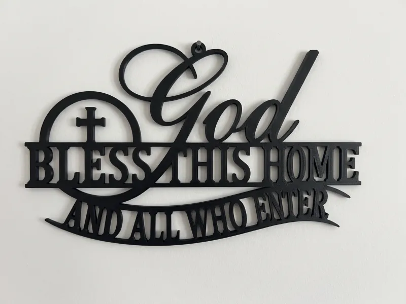God Bless This Home Wall Sign