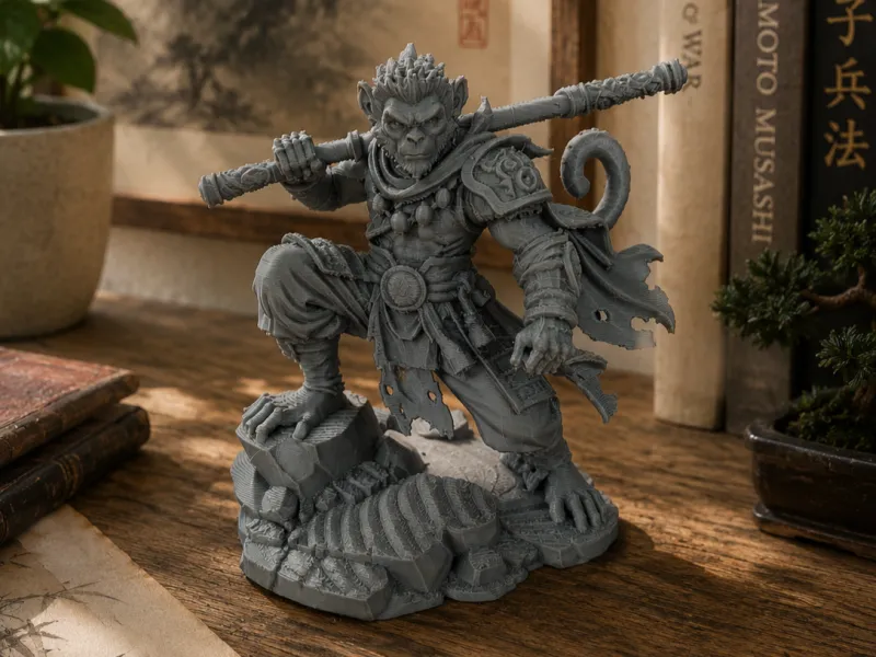 Guerriero Re Scimmia – Statua Fantasy Leggendaria