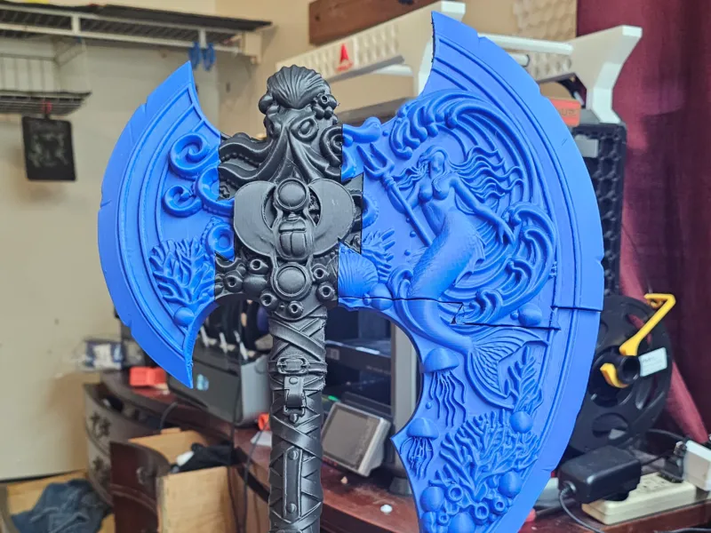 Tide & Tomb Battle Axe – Life‑Size 5‑Piece Fantasy Prop