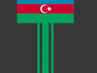 AZ - Azerbaijan Flag bookmark