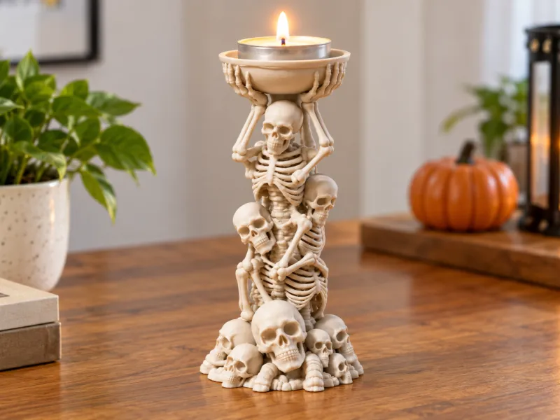Skeleton Tower Candle Holder