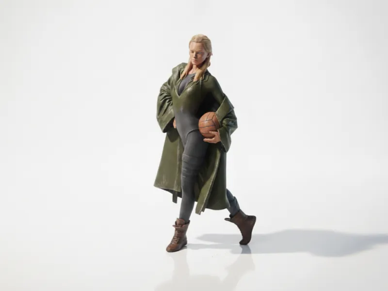 Player Holding Ball Sports Figurine 3D Printable