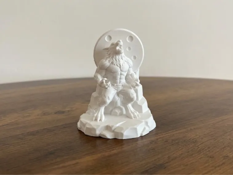 Werewolf Howling at the Full Moon - horror model