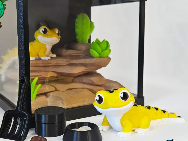 Cute Leopard Gecko - articulated model