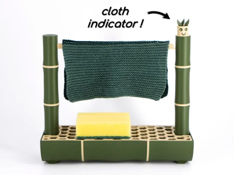 Kitchen Sink Organizer with Dishcloth Indicator Buddy
