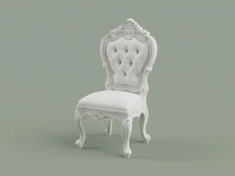 Baroque Chair – Ornate Dollhouse Furniture