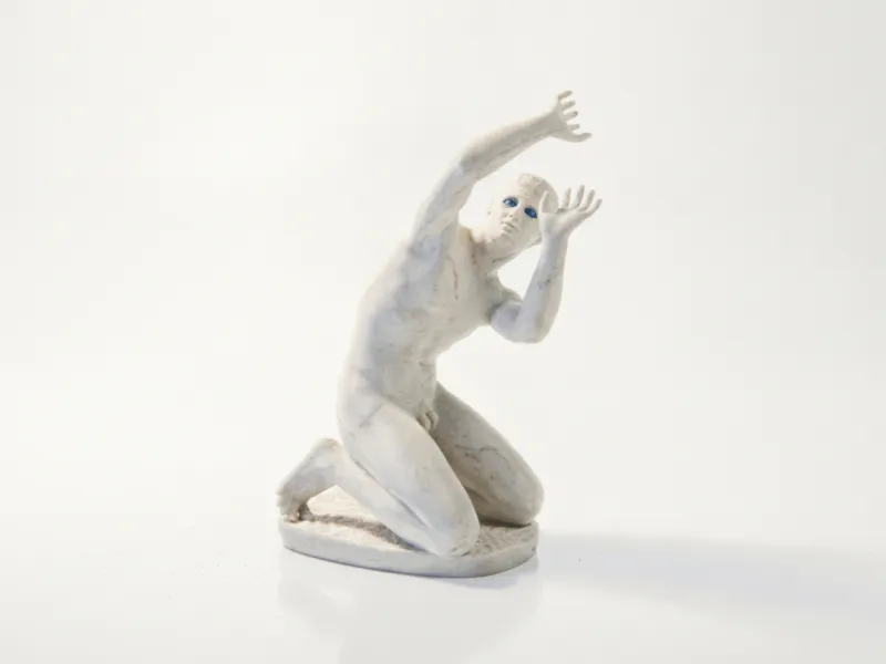 Kneeling Youth Classical Sculpture 3D Printable