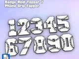 Badge Reel Topper Flat Back baseball numbers Bundle-0
