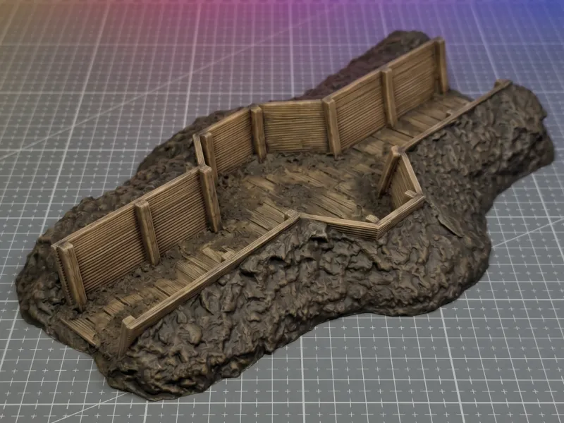 Linha de Trincheiras - Terreno para Wargame Grimdark