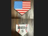 american flag baseball keychain-0