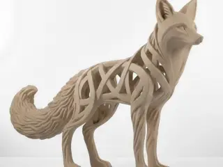 Raposa - Coleção animais e curvas - arte abstrata - decor