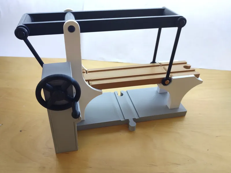 Ikea/Brio wooden train/car drawbridge.