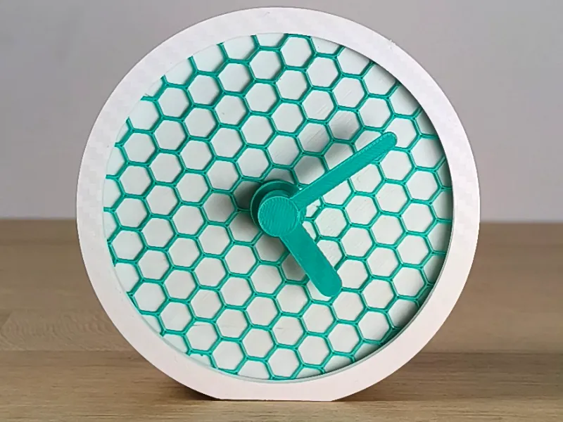 Relógio de mosaico cilíndrico com padrão personalizável