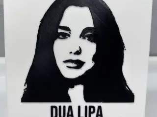 Dua lipa svg portrait art (150mm tile)