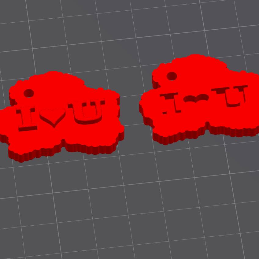 Home print settings: 3.I♥U.Key.chain.both.stl.3mf