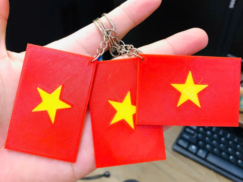 Viet Nam flag keychain