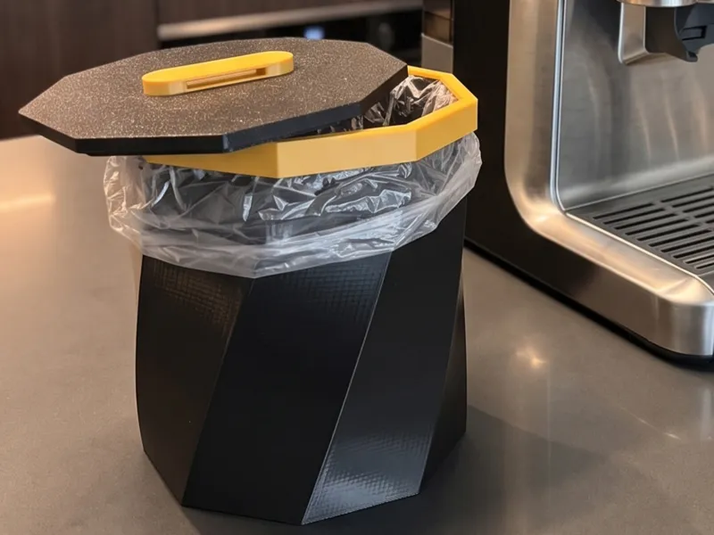 Facette – Mini bidone per l'umido a torsione per fondi di caffè e tè
