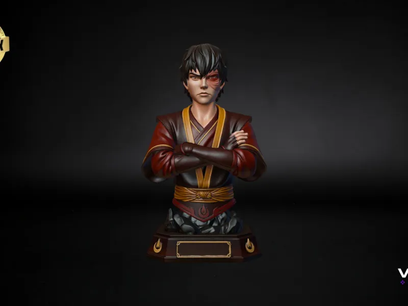 Zuko Bust STL 3D Model High Detail Avatar Bust